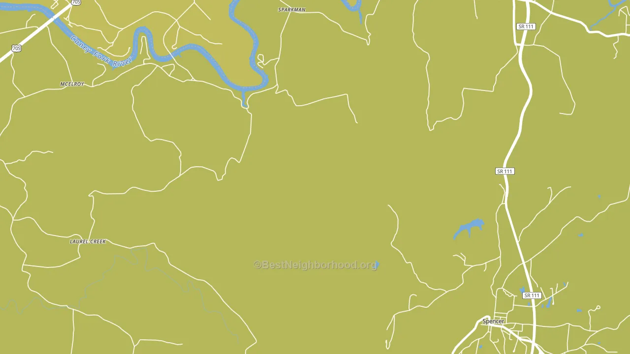 Sparkman, TN block-group voter-turnout map