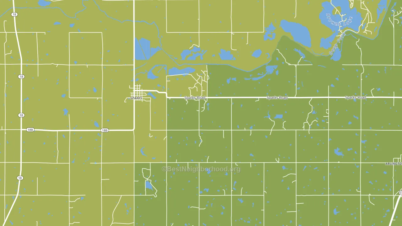 Sparks, OK block-group voter-turnout map