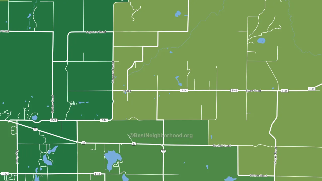 Sparr, MI block-group voter-turnout map
