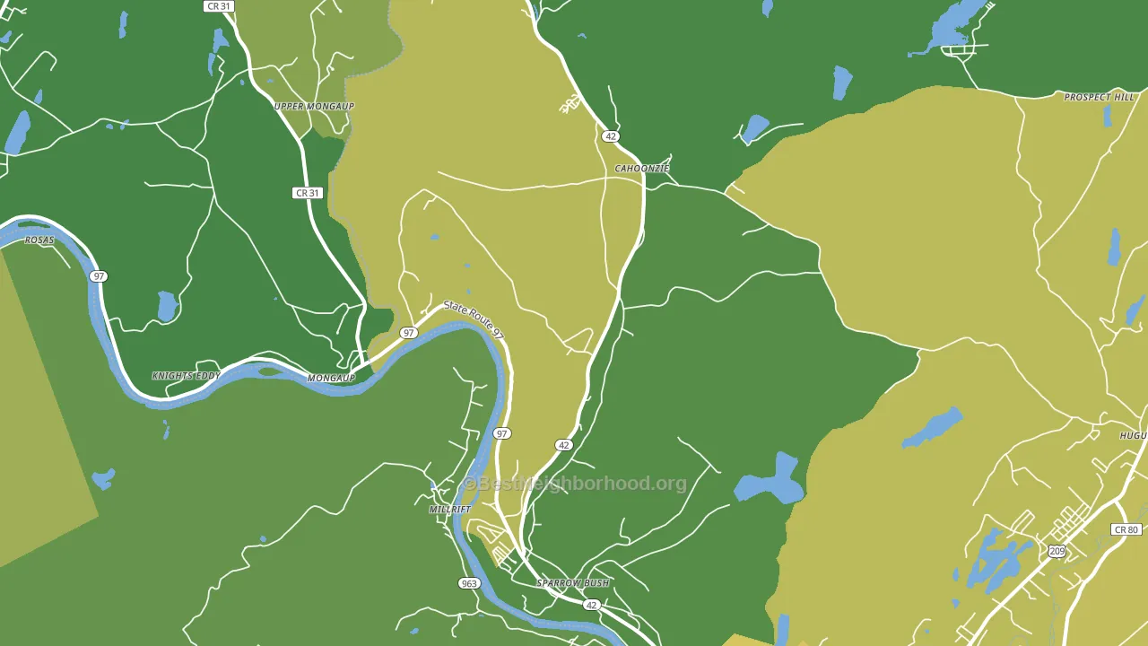 Sparrow Bush, NY block-group voter-turnout map