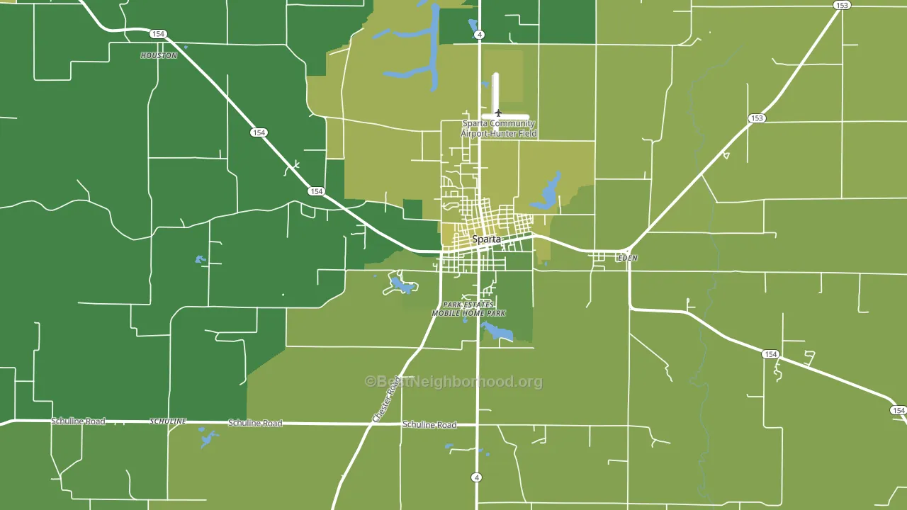 Sparta, IL block-group voter-turnout map
