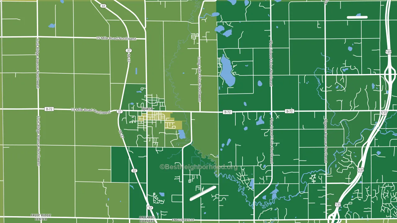 Sparta, MI block-group voter-turnout map