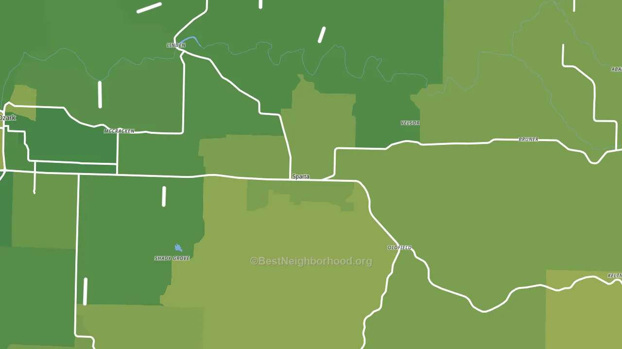 Sparta, MO block-group voter-turnout map