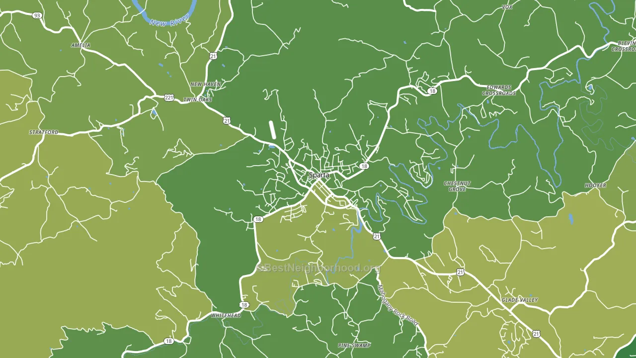 Sparta, NC block-group voter-turnout map