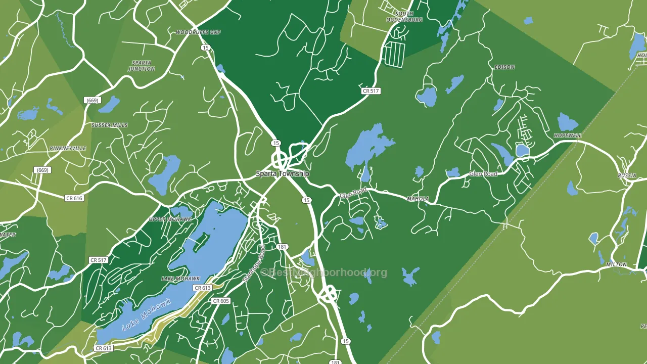 Sparta, NJ block-group voter-turnout map