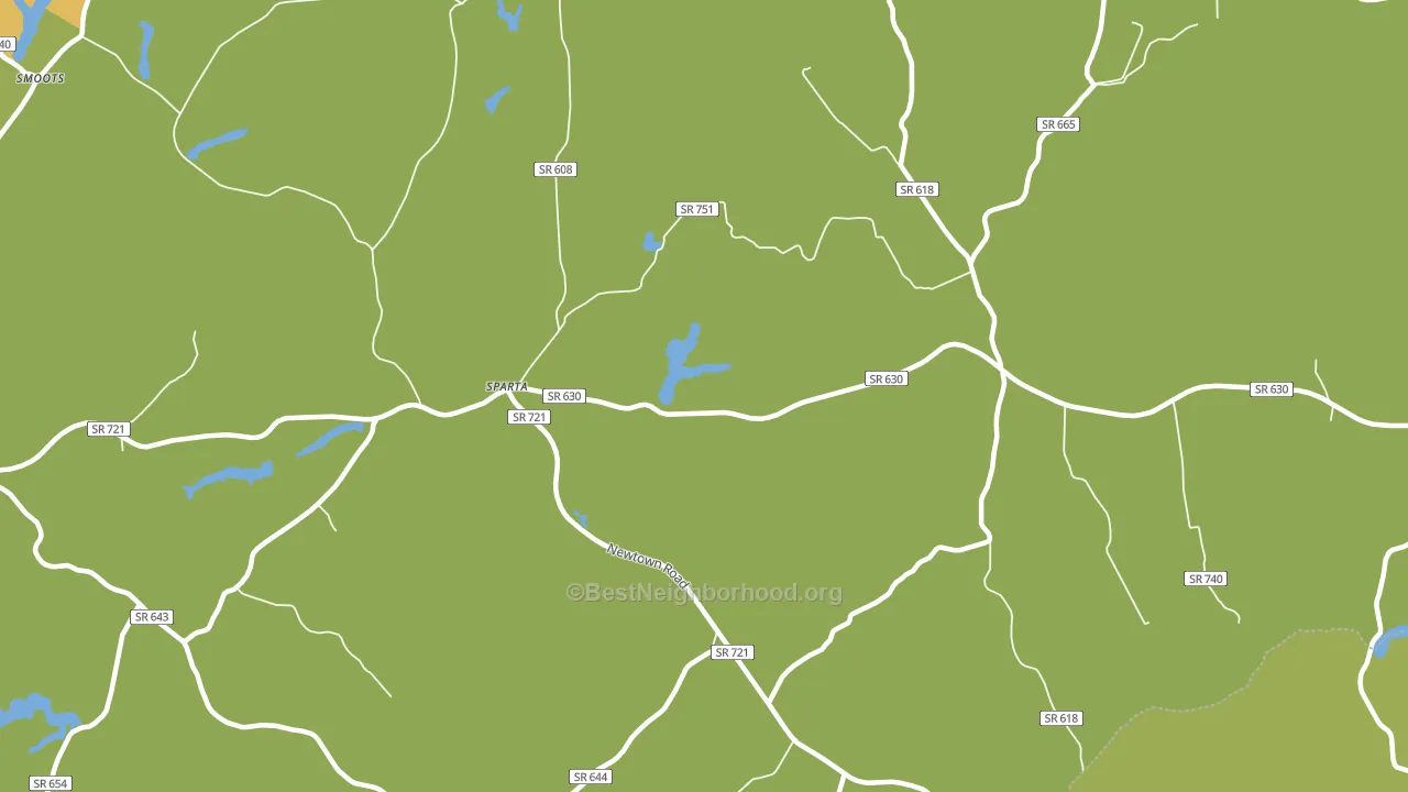 Sparta, VA block-group voter-turnout map