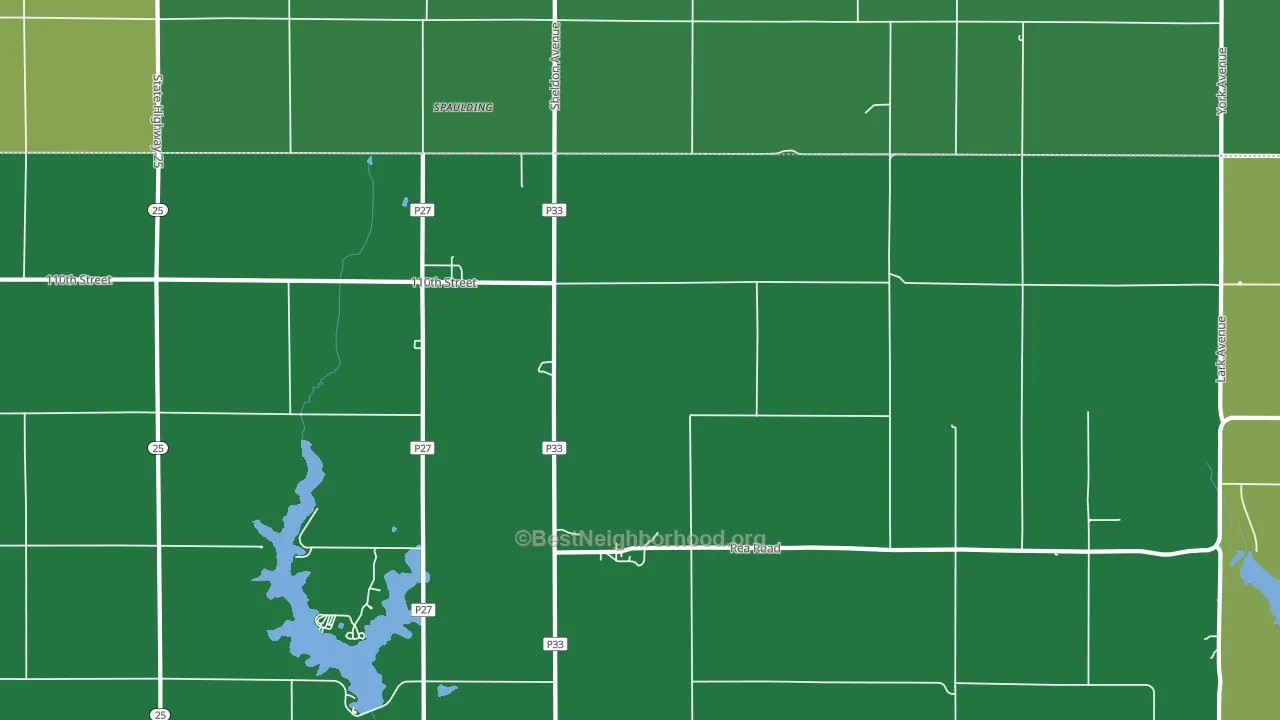Spaulding, IA block-group voter-turnout map