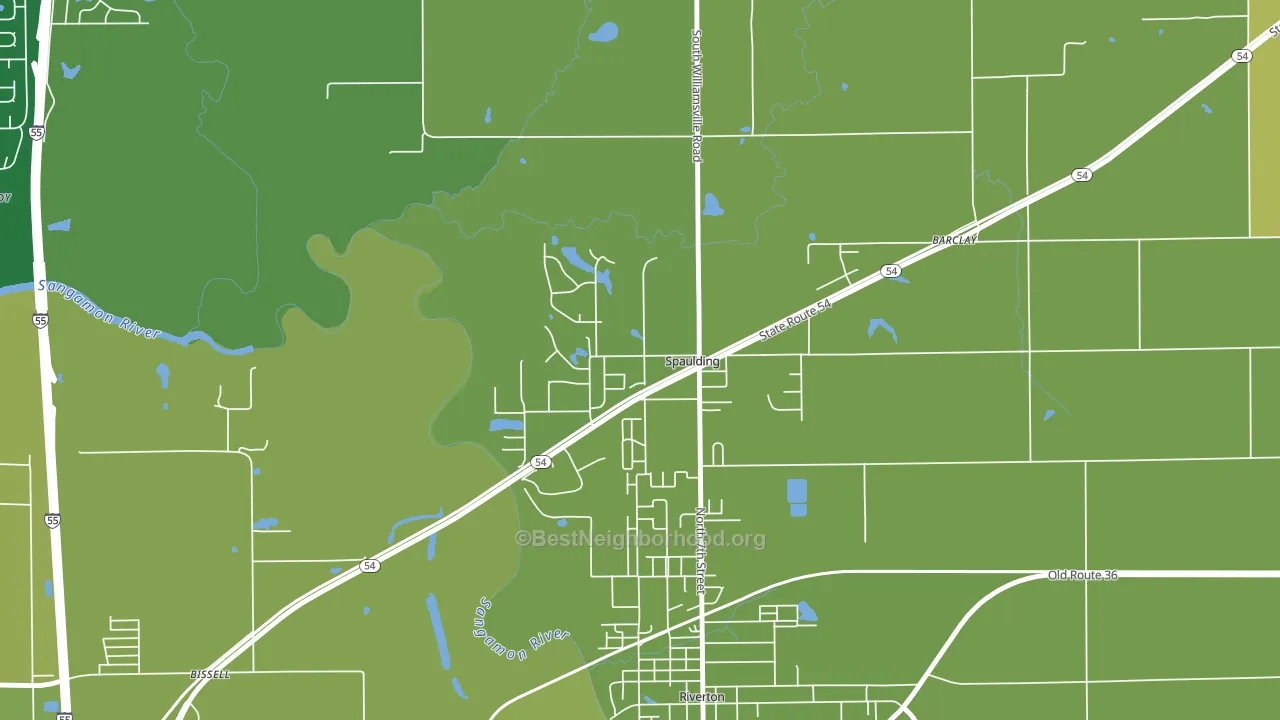 Spaulding, IL block-group voter-turnout map