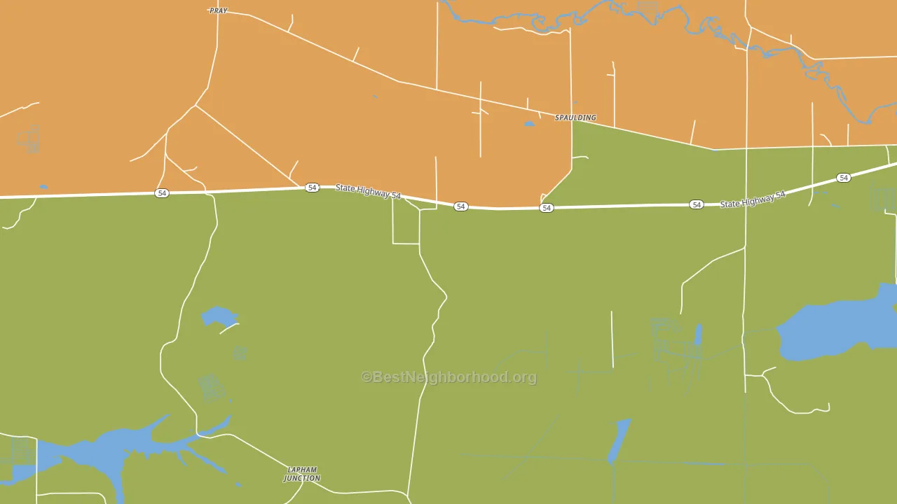 Spaulding, WI block-group voter-turnout map