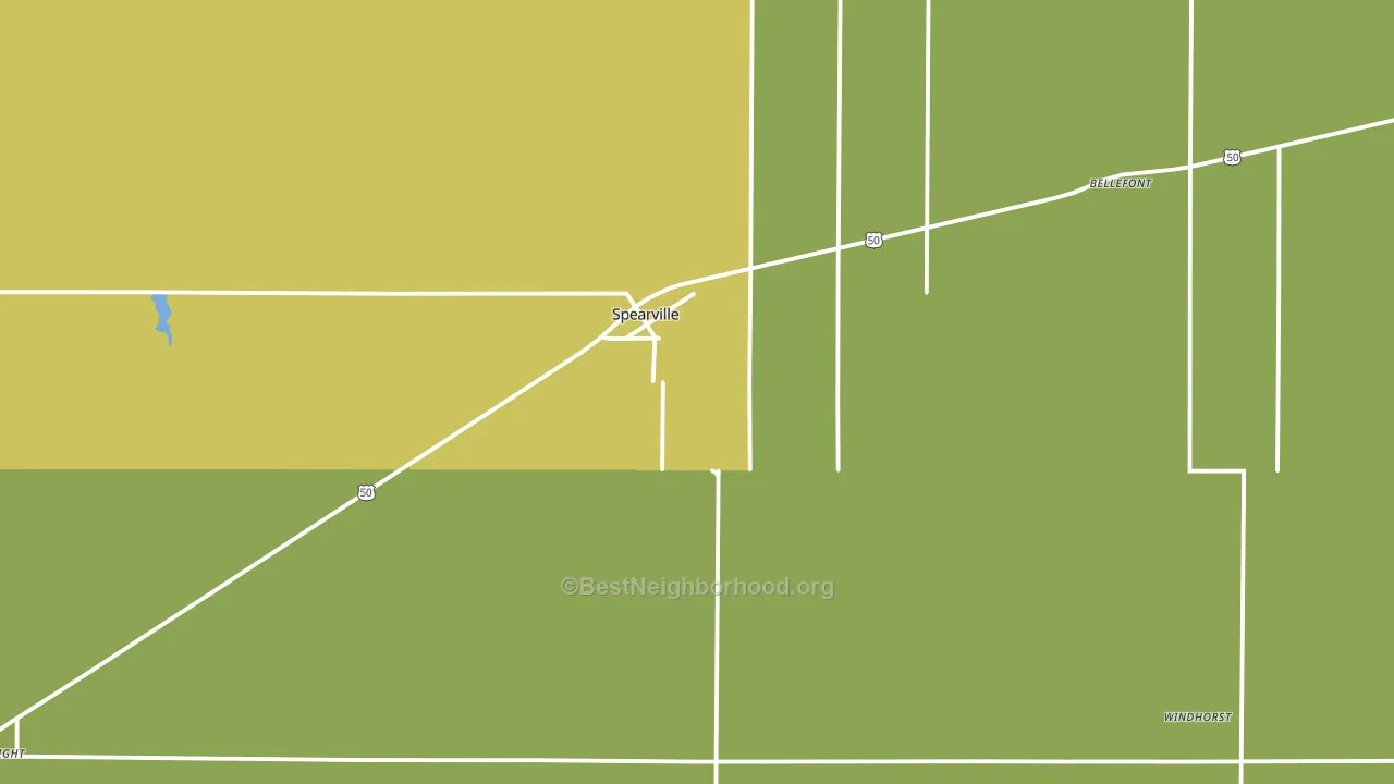 Spearville, KS block-group voter-turnout map