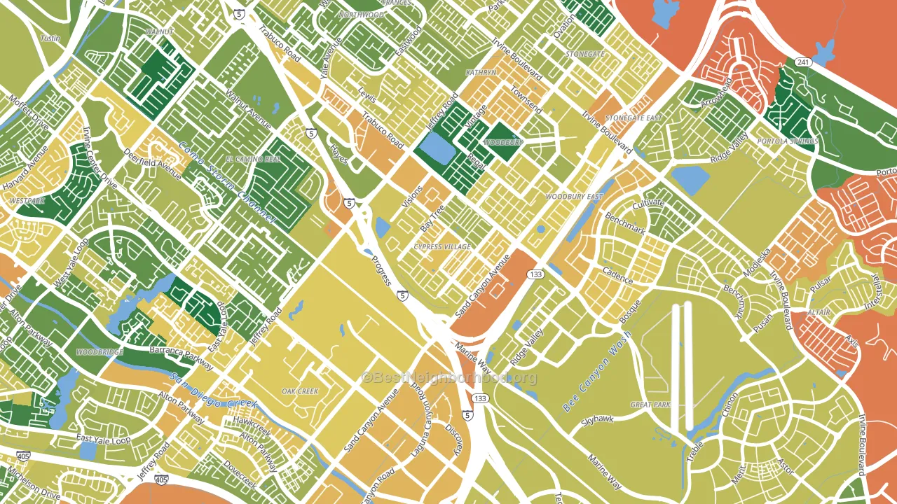 Spectrum, Irvine, CA block-group voter-turnout map