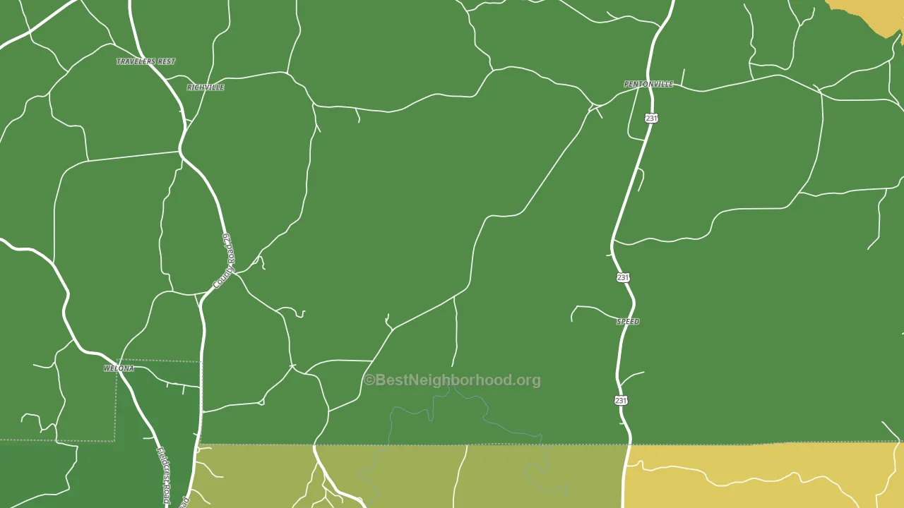 Speed, AL block-group voter-turnout map