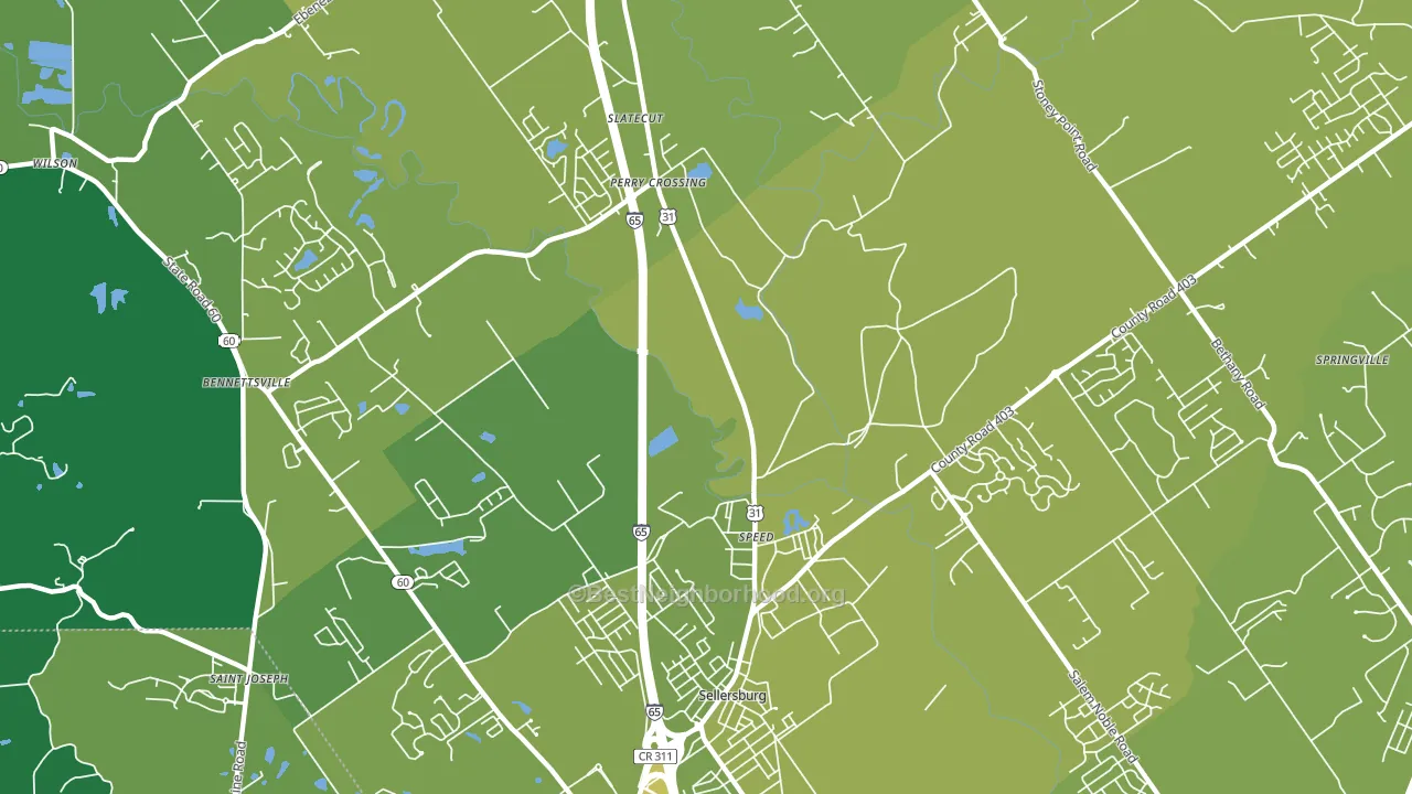 Speed, IN block-group voter-turnout map