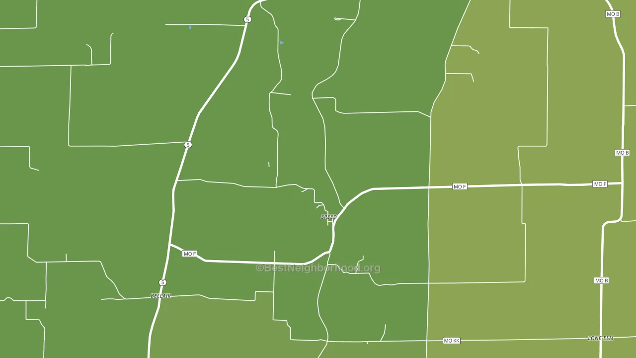 Speed, MO block-group voter-turnout map