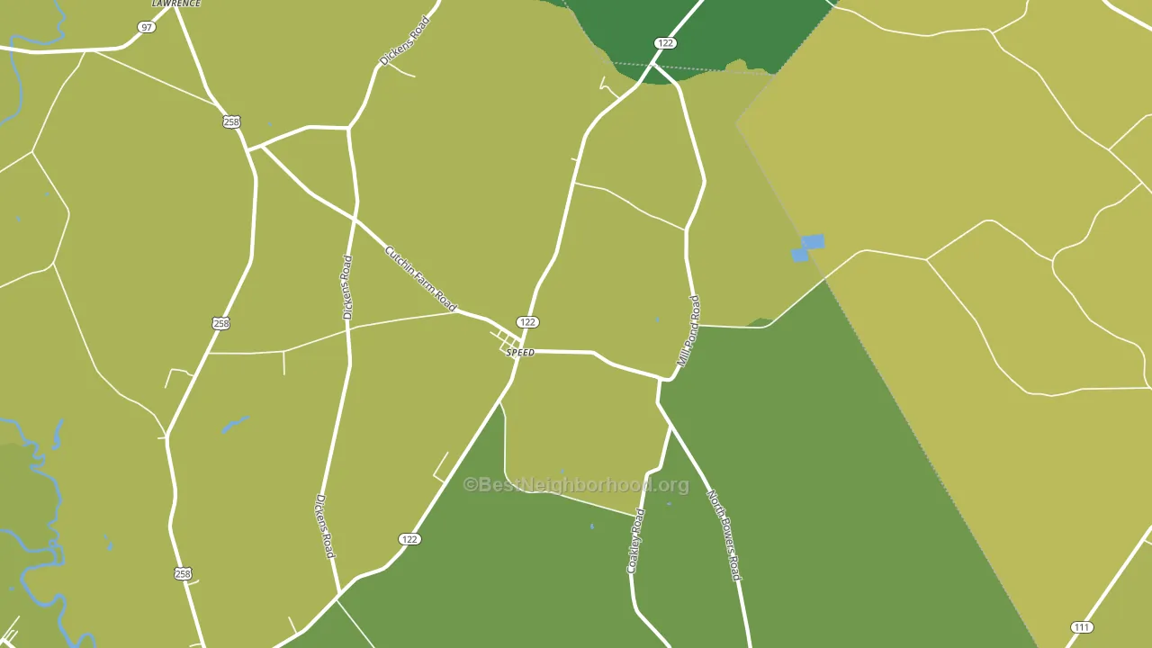 Speed, NC block-group voter-turnout map