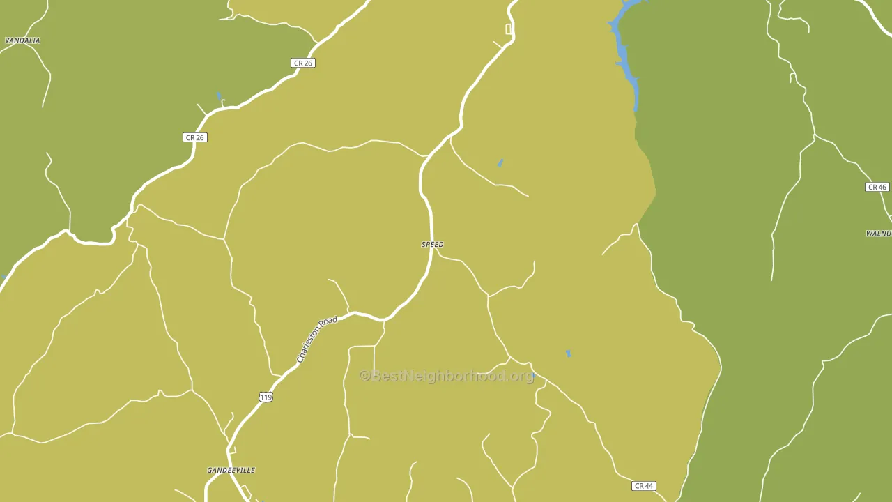 Speed, WV block-group voter-turnout map
