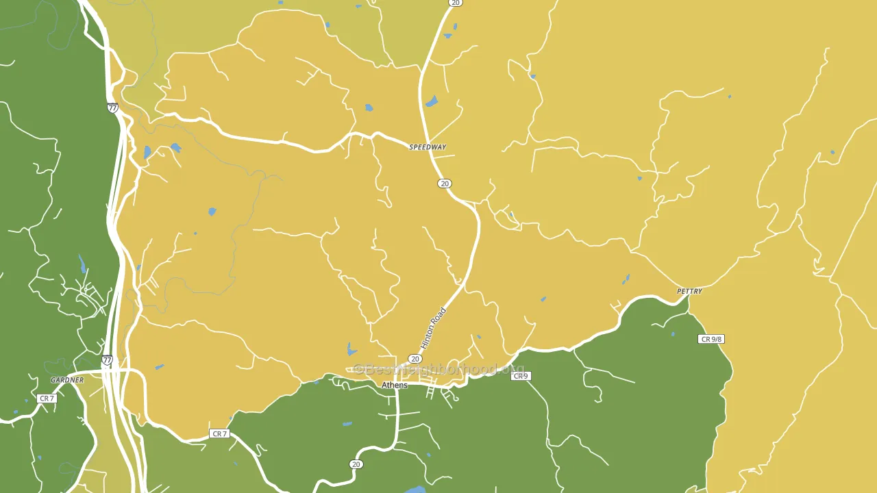 Speedway, WV block-group voter-turnout map