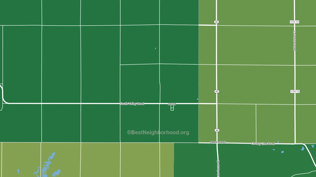 Speer, IL block-group voter-turnout map