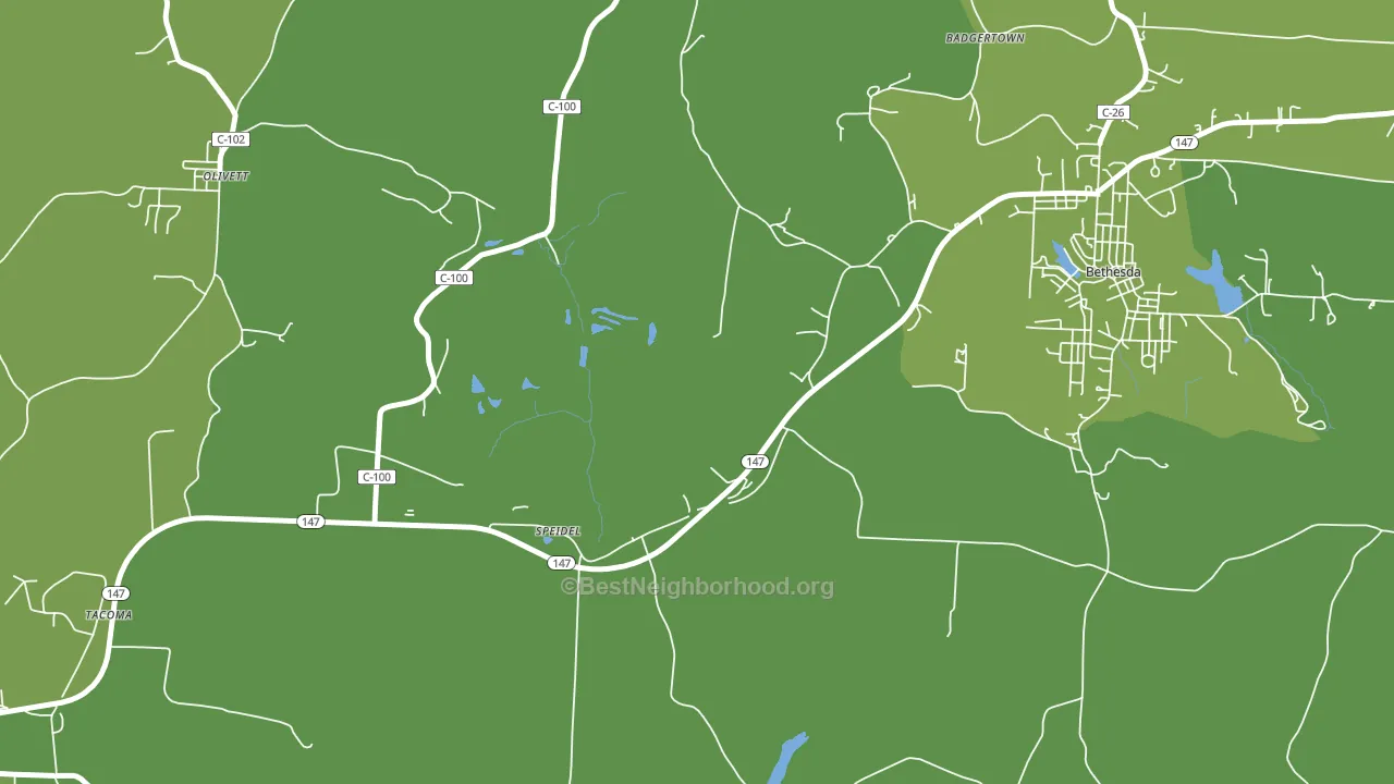 Speidel, OH block-group voter-turnout map