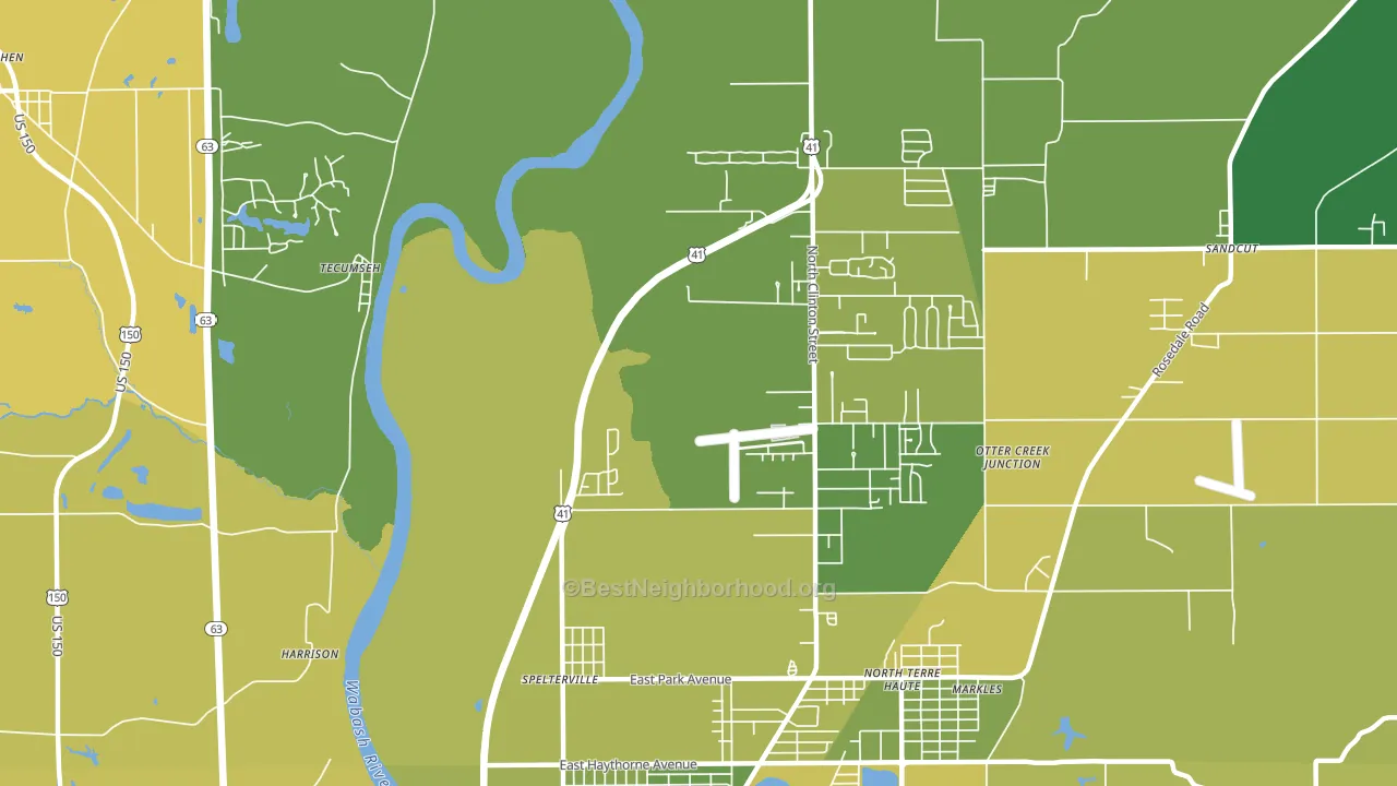 Spelterville, IN block-group voter-turnout map