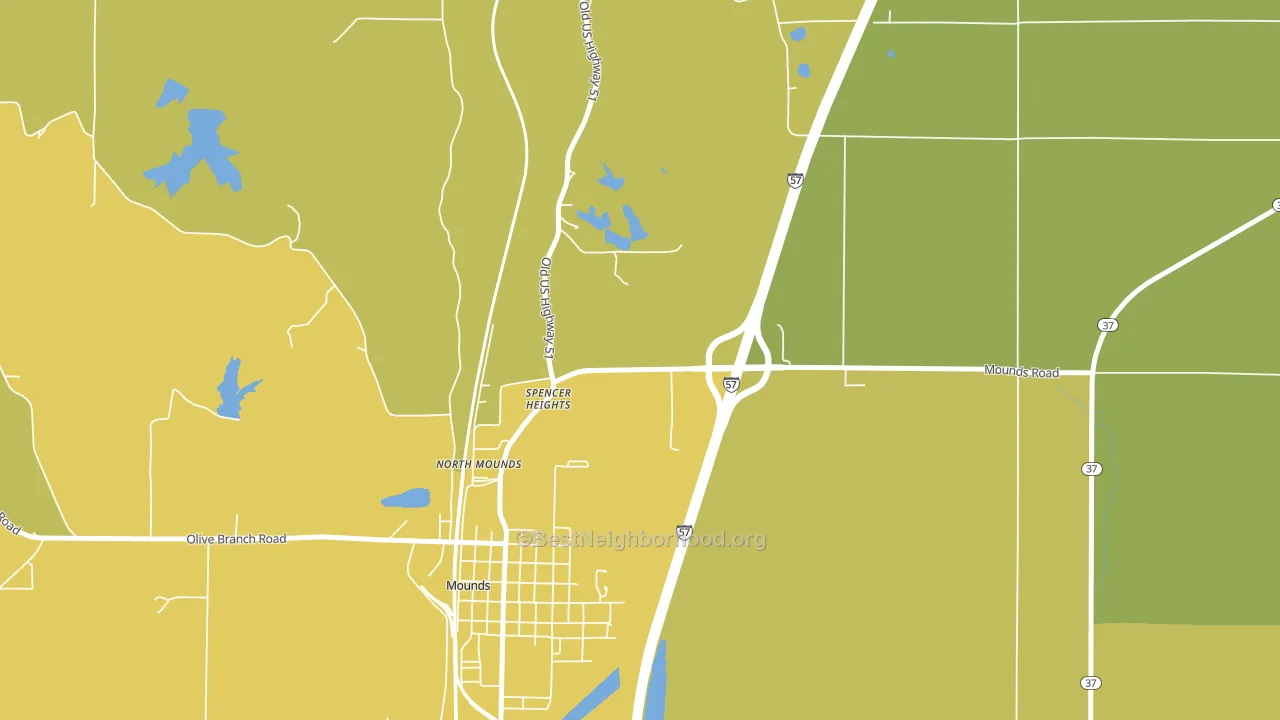 Spencer Heights, IL block-group voter-turnout map