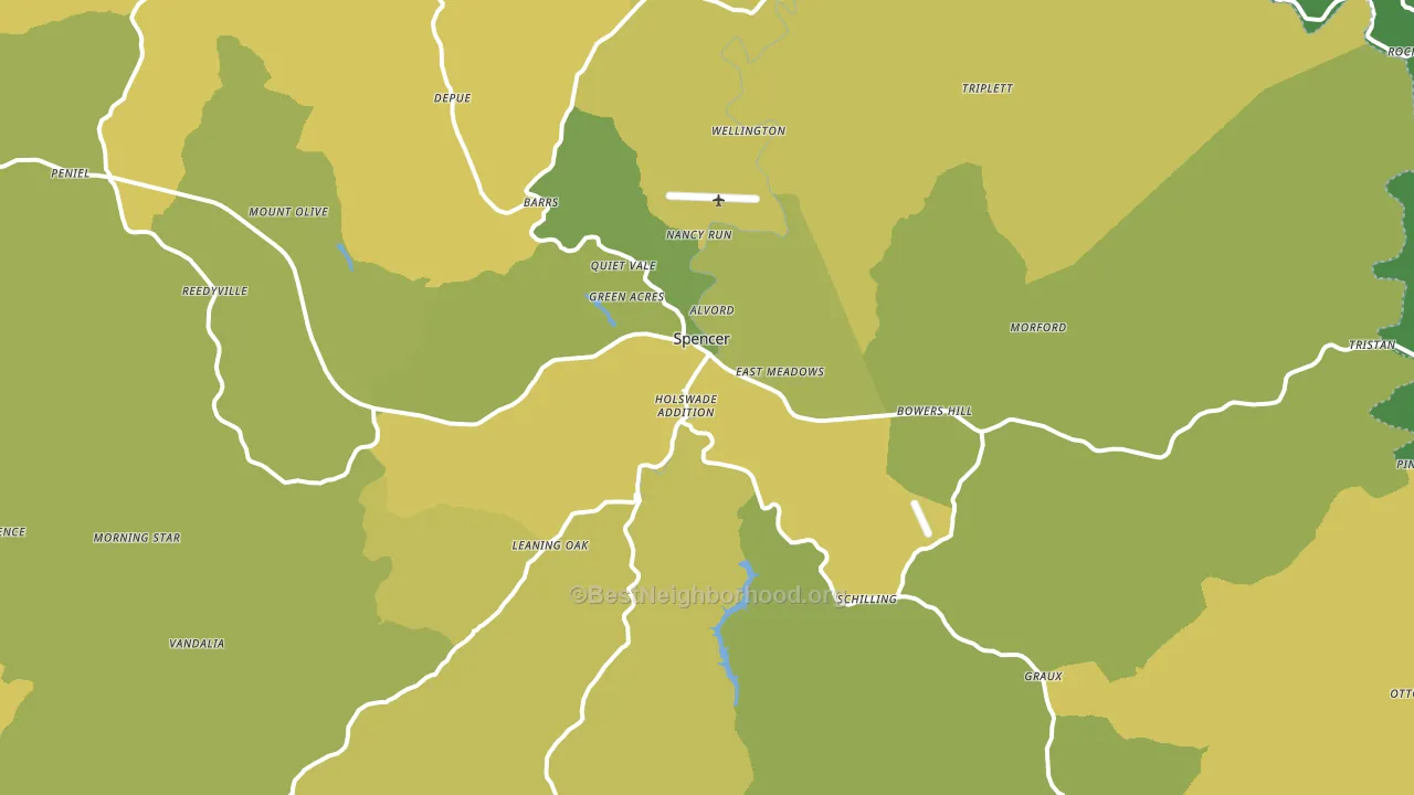 Spencer, WV block-group voter-turnout map