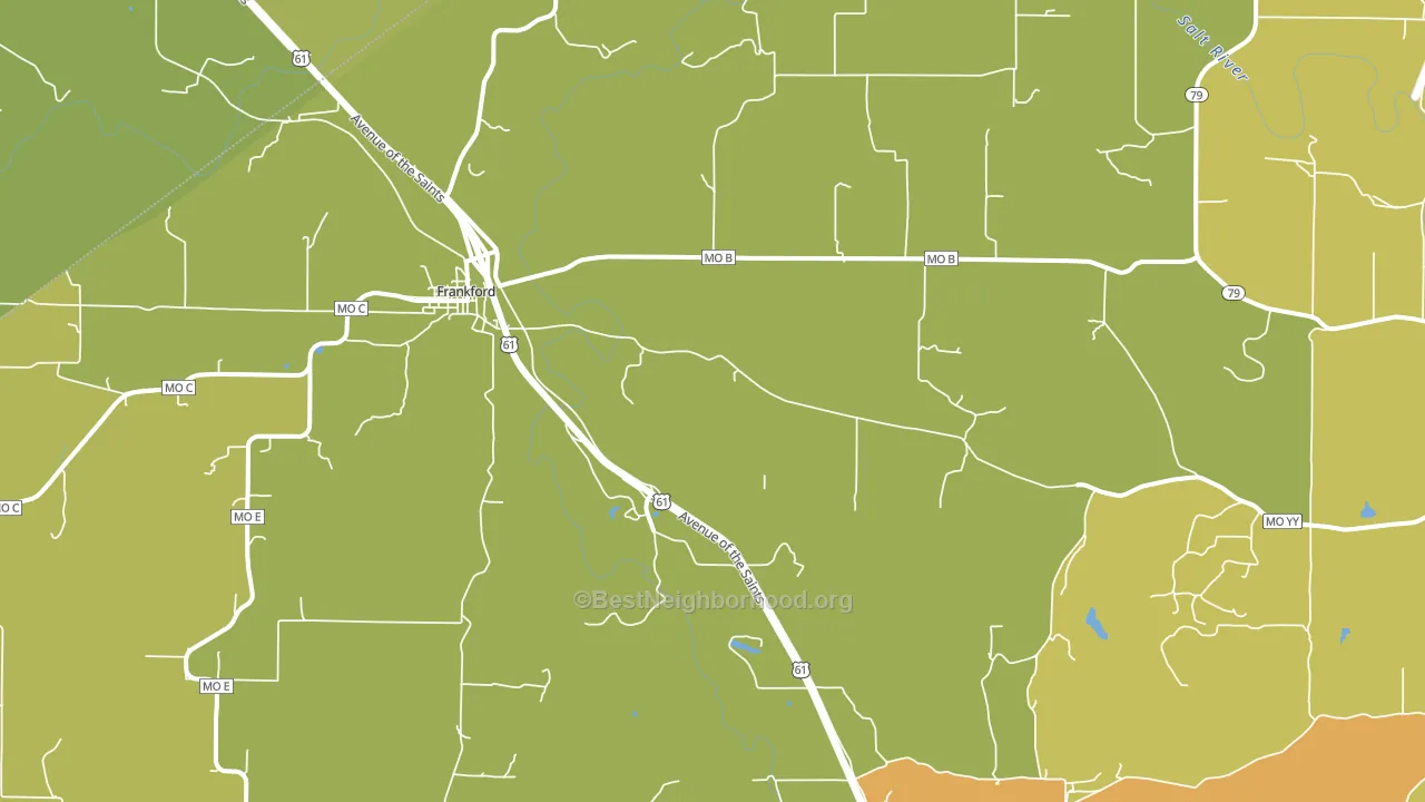 Spencerburg, MO block-group voter-turnout map