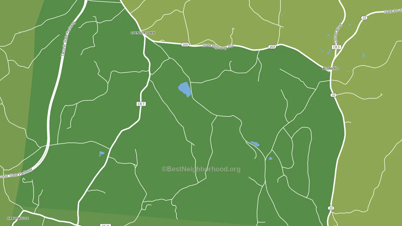 Spencertown, NY block-group voter-turnout map