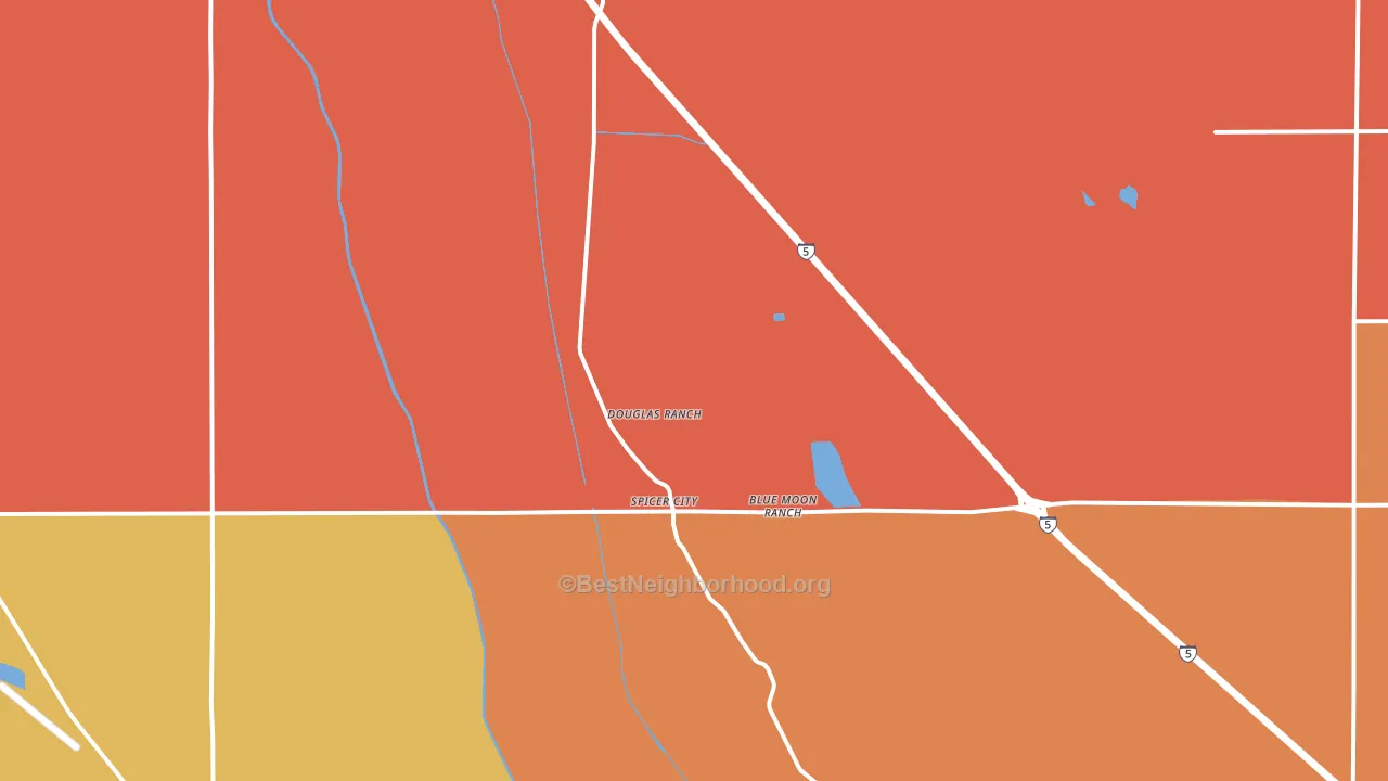 Spicer City, CA block-group voter-turnout map