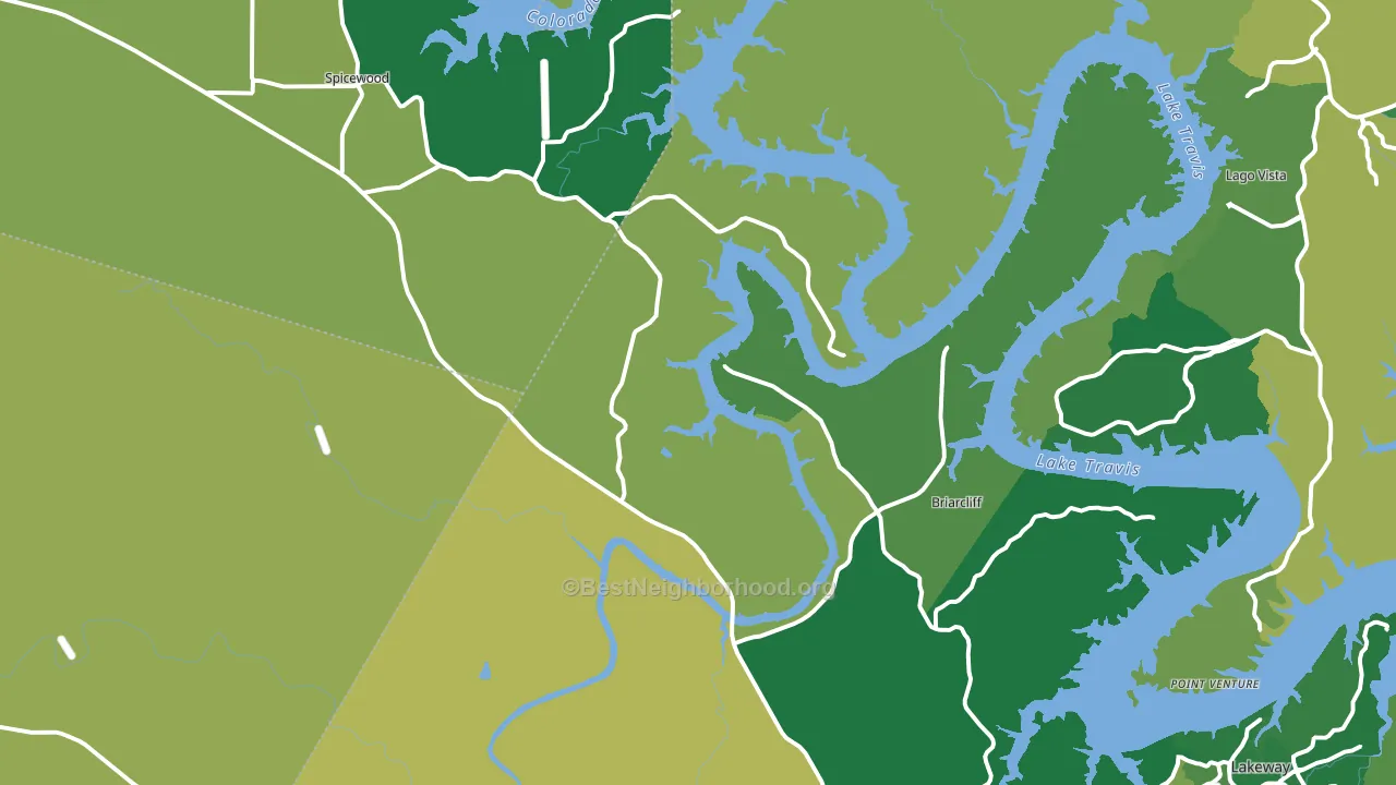 Spicewood, TX block-group voter-turnout map
