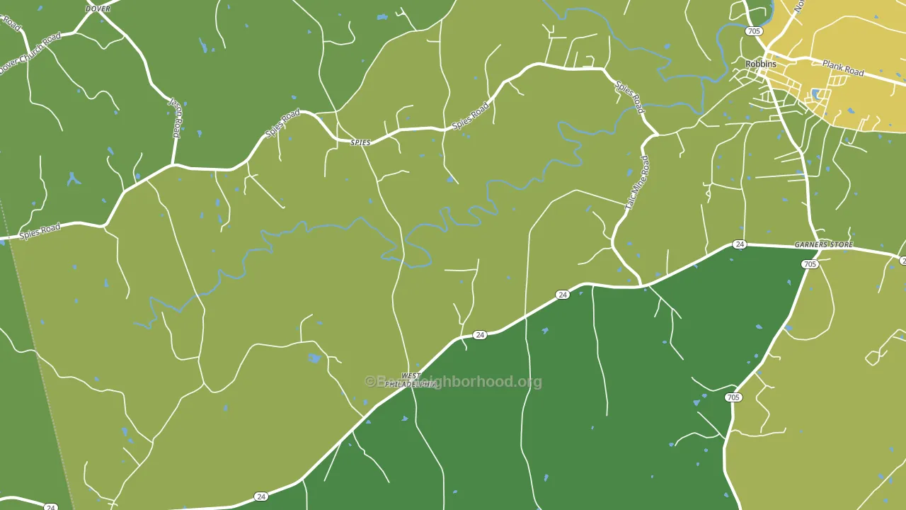 Spies, NC block-group voter-turnout map