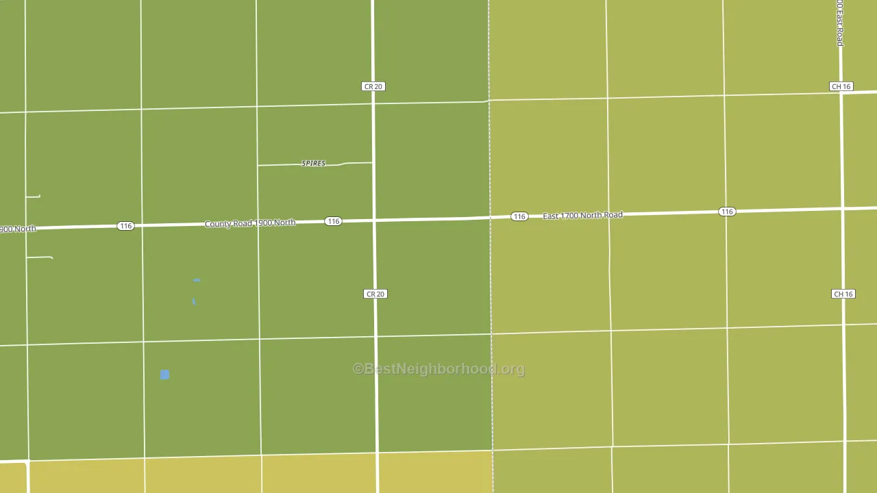 Spires, IL block-group voter-turnout map