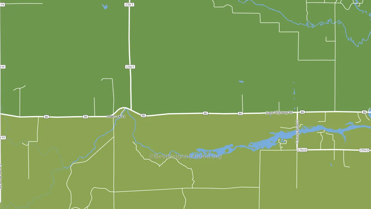 Spirit Falls, WI block-group voter-turnout map