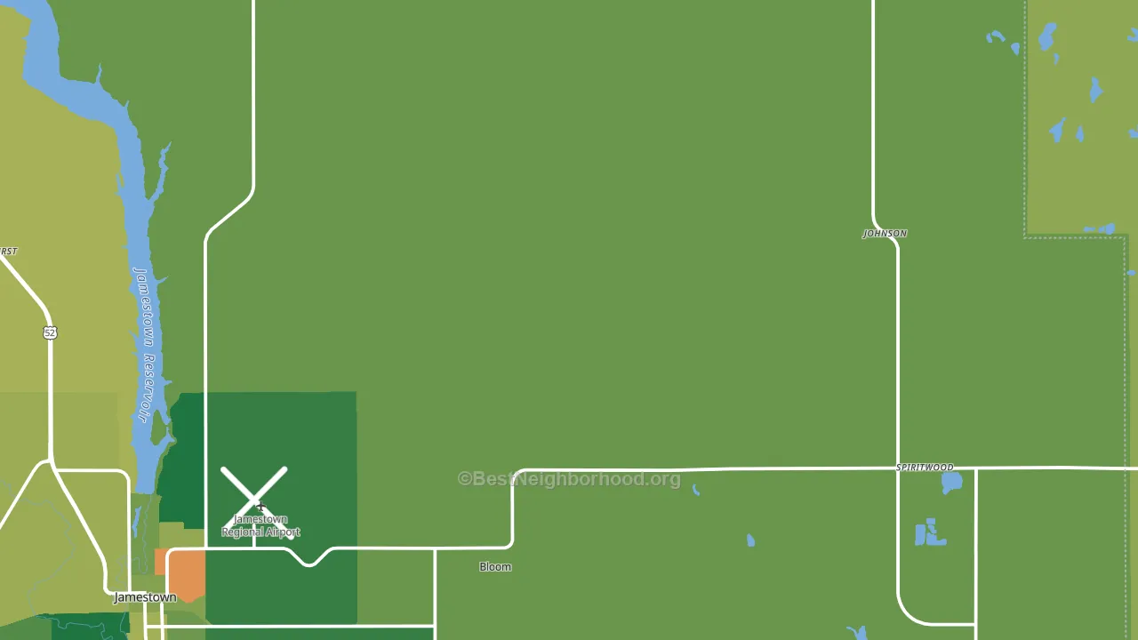 Spiritwood, ND block-group voter-turnout map