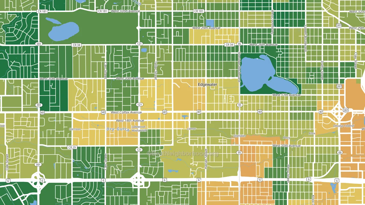 Spivak, Edgewater, CO block-group voter-turnout map