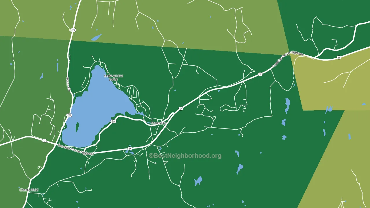 Spofford, NH block-group voter-turnout map