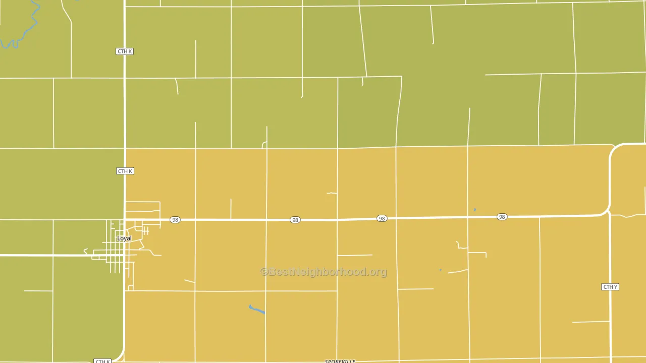 Spokeville, WI block-group voter-turnout map