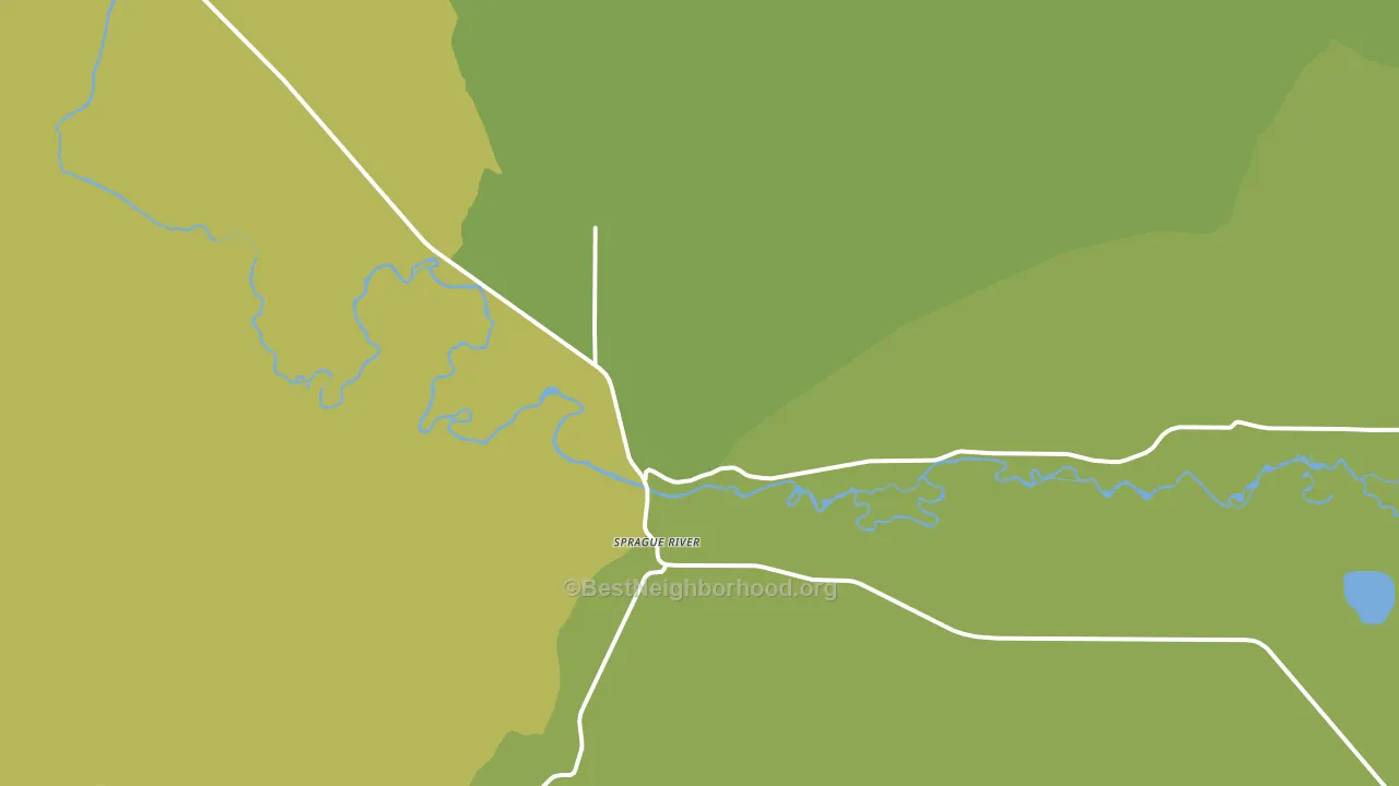Sprague River, OR block-group voter-turnout map