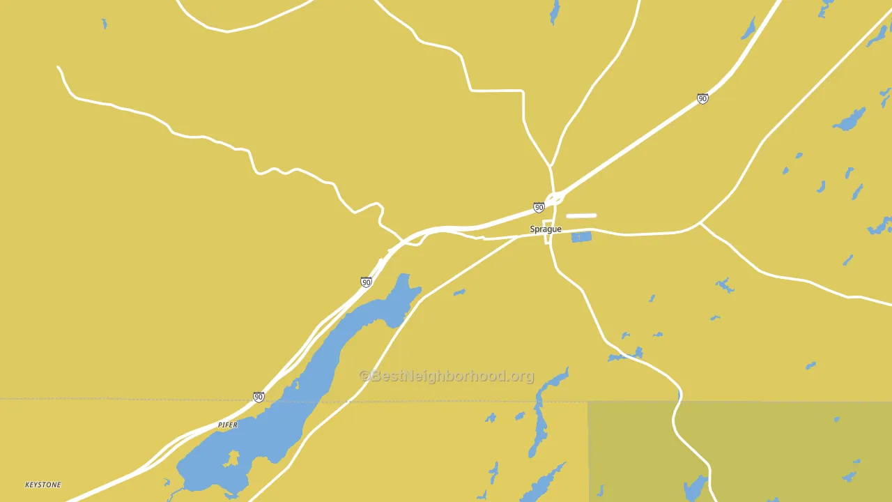 Sprague, WA block-group voter-turnout map