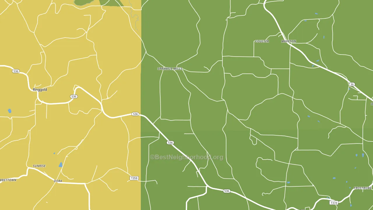 Sprankle Mills, PA block-group voter-turnout map