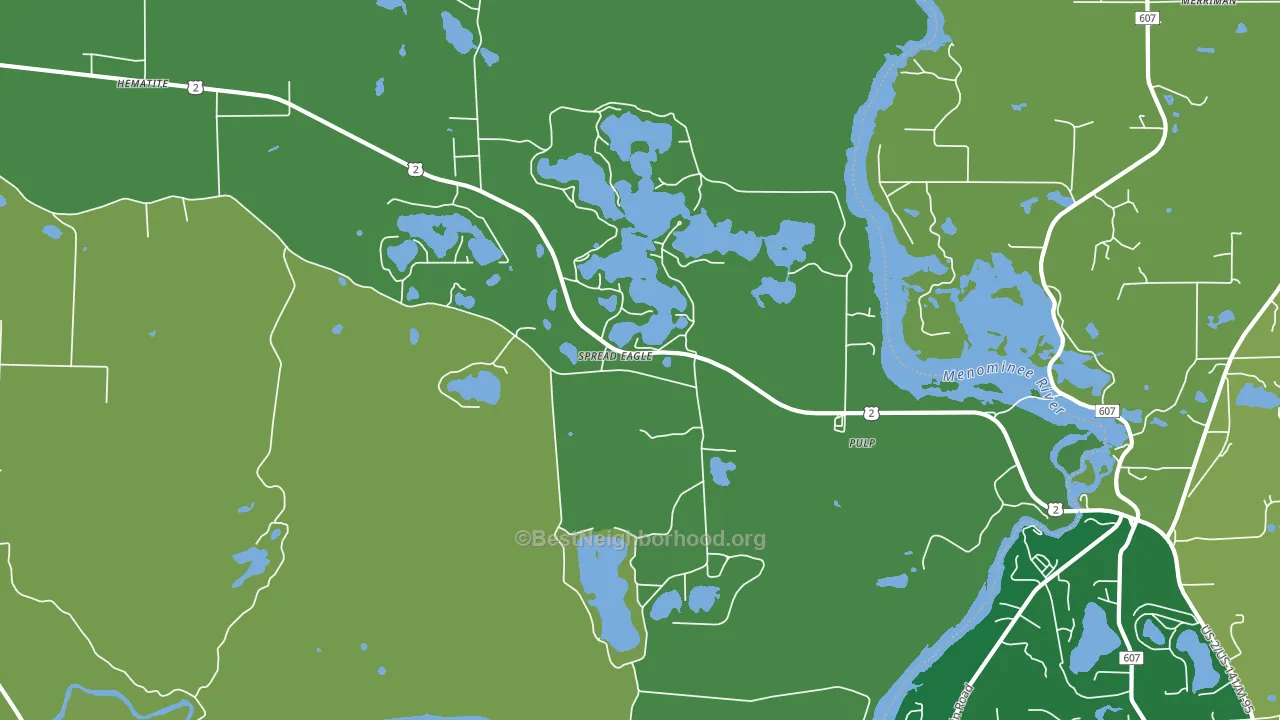 Spread Eagle, WI block-group voter-turnout map