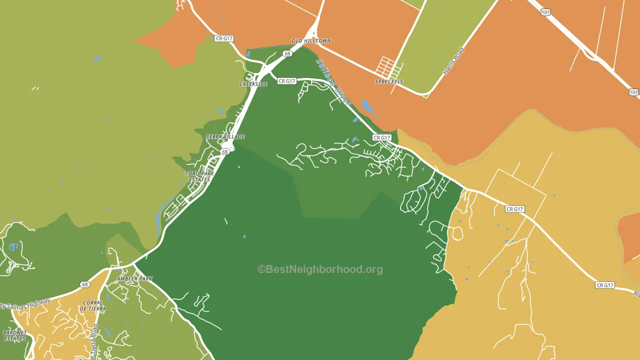 Spreckels, CA block-group voter-turnout map