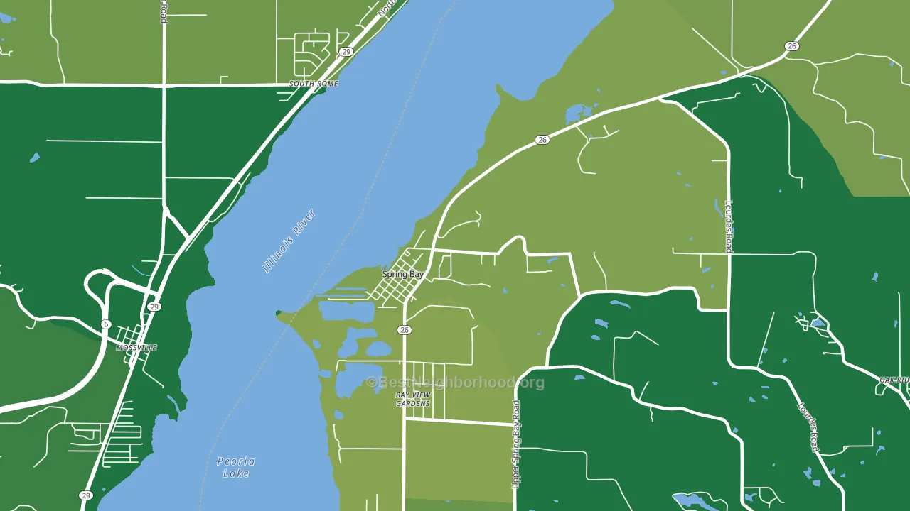 Spring Bay, IL block-group voter-turnout map