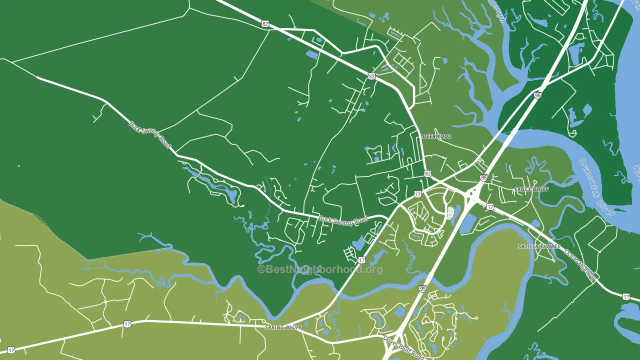 Spring Bluff, GA block-group voter-turnout map