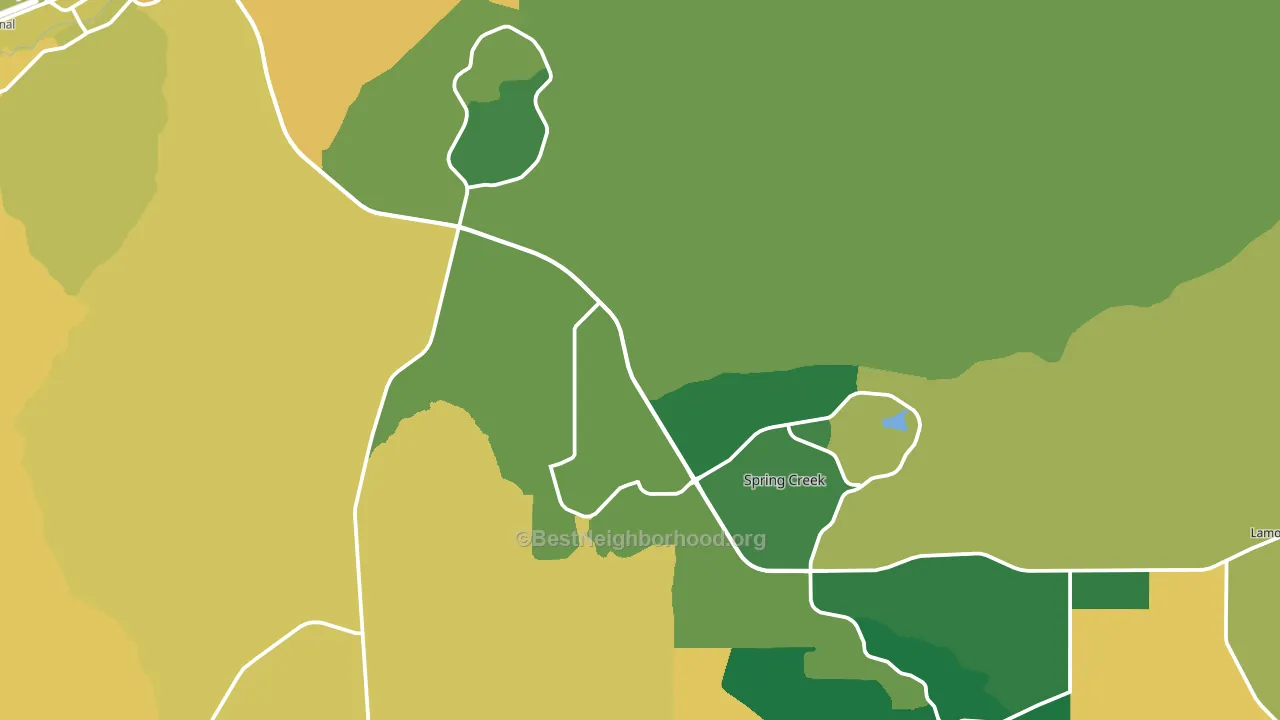 Spring Creek, NV block-group voter-turnout map