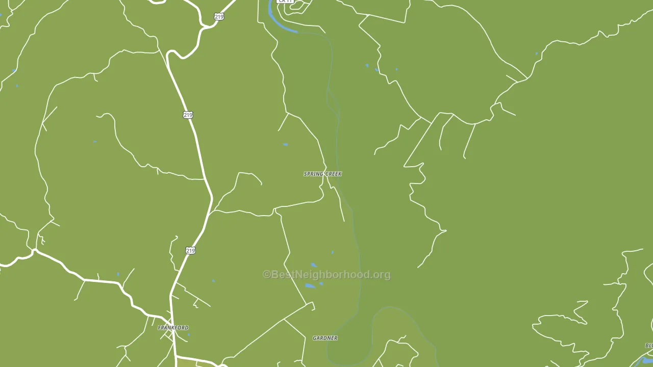 Spring Creek, WV block-group voter-turnout map
