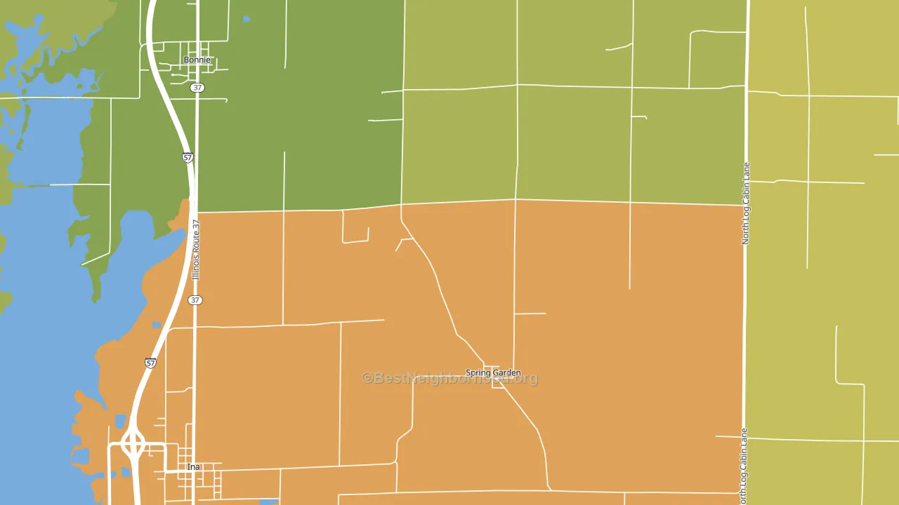 Spring Garden, IL block-group voter-turnout map