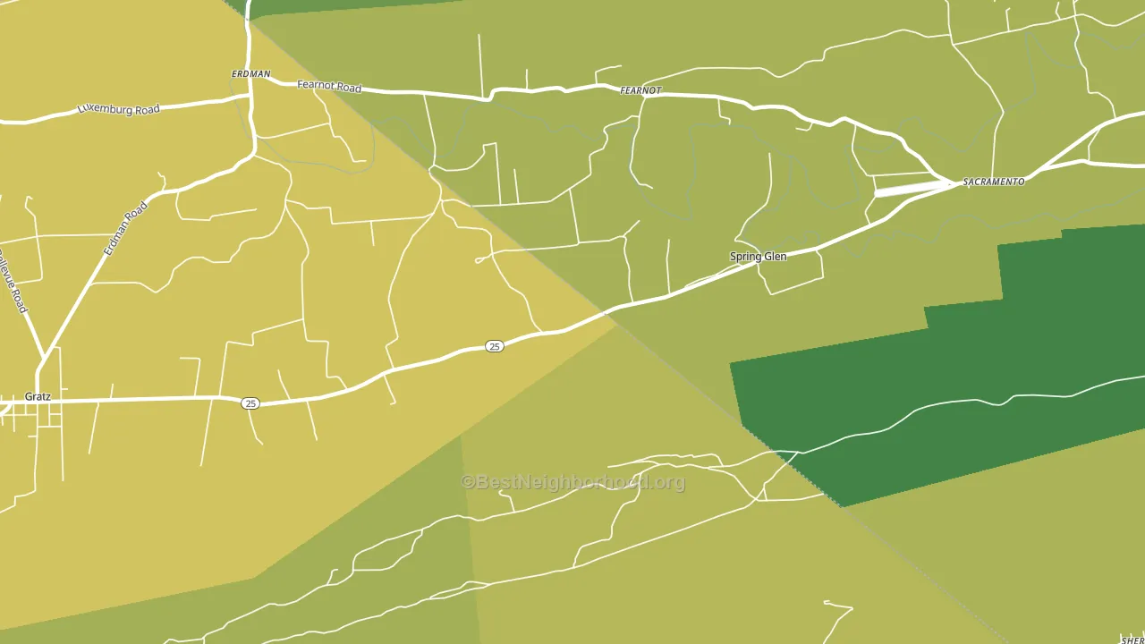 Spring Glen, PA block-group voter-turnout map