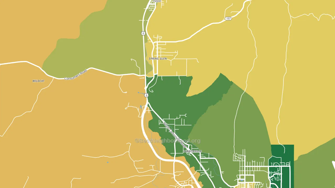 Spring Glen, UT block-group voter-turnout map