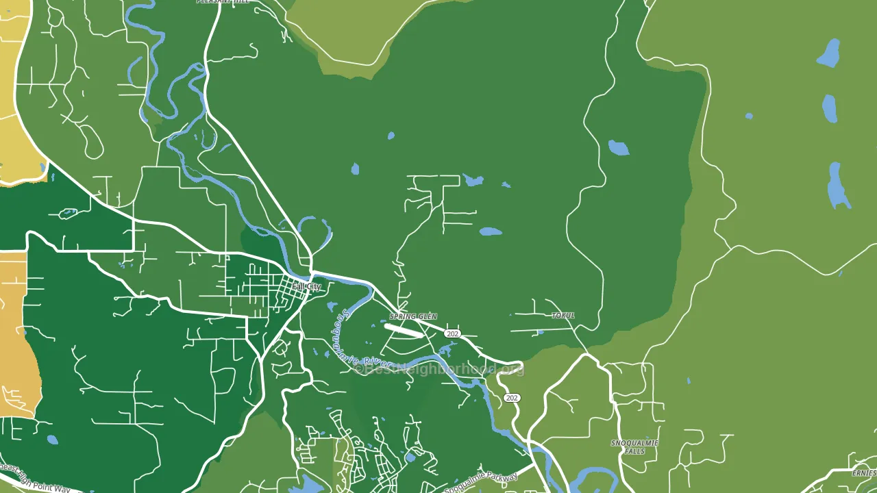 Spring Glen, WA block-group voter-turnout map